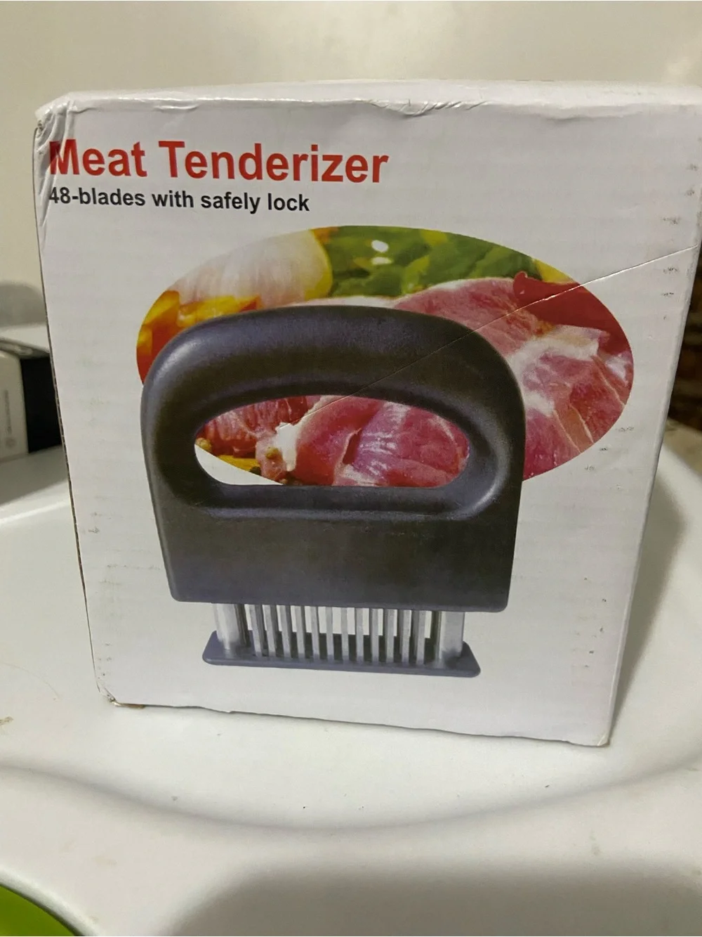 48 Blade Meat Tenderizer with Safety Lock Stainless Steel Kitchen Tool New